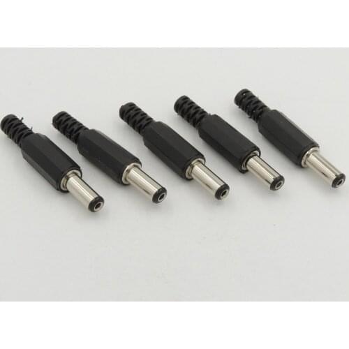 250 pcs 5.5mm x 2.1mm Male DC Power Plug Jack Adapter Connector