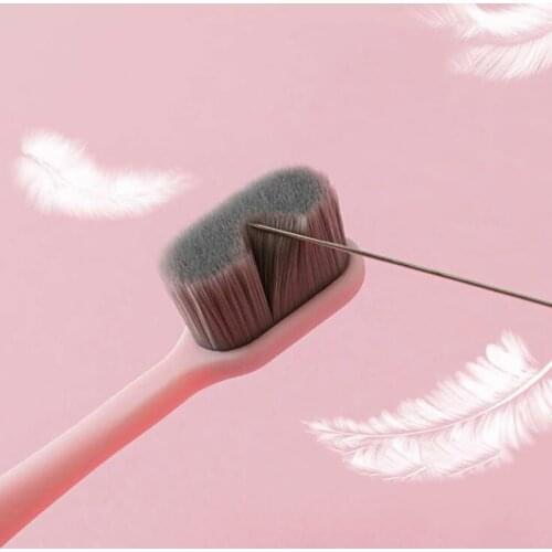 3 Colors Optional 1pc Portable Toothbrushes With Nano Ultra-fine Bristles Wave/Flat Teeth Head Travel Outdoor Use Oral Care Tool