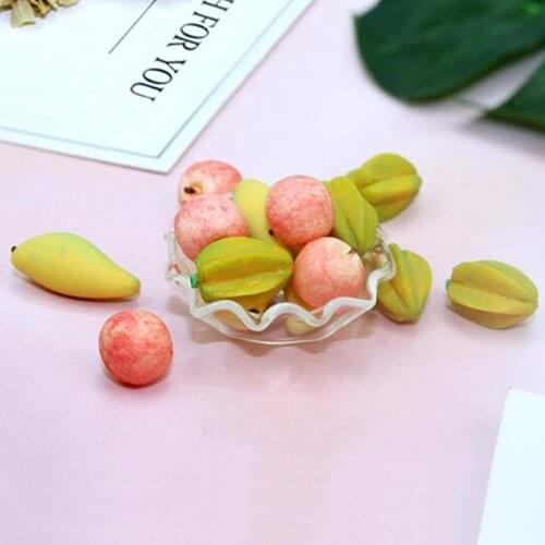 5Pcs Dollhouse Miniature Food Fruit For 1:12 DollhouseKitchen Fruit Decor Doll House Accessories