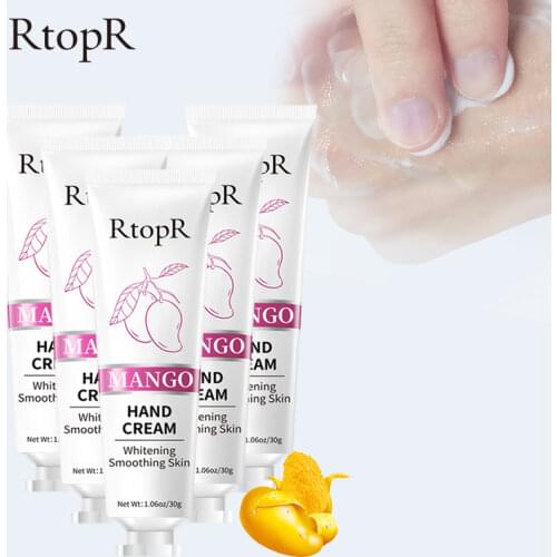 5PCSRtopR World premiere Mango Bright Moisturizing Liquid High Quality Skin Hand Whitening Face Care Anti-aging Serum Hand Cream