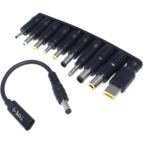 65W Type C Laptop Power Adapter Connector Plug USB Type C to Universal Laptop Charger Jack Charging Cable Cord for Notebooks