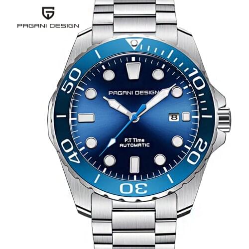 PAGANI DESIGN Bule Dial Automatic Men Watches 1632 Fashion Casual Seagull Mechanical Wristwatch men Waterproof Male Timepieces