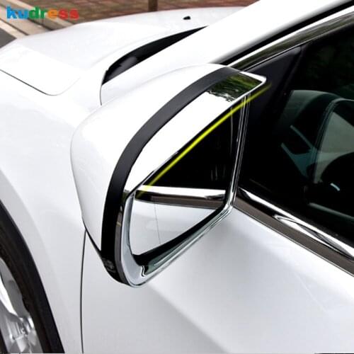 For Jeep Compass 2017 2018 2019 2020 ABS Chrome Rearview Mirror Rain Shield Sun Visor Shade Cover Trim Sticker Car Accessories
