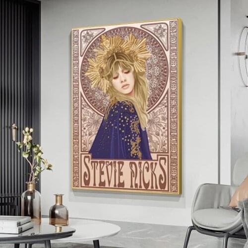 Stevie Nicks Mucha Art Nouveau Canvas Poster Decoration Painting Home Wall Decoration Art Bedroom Decoration