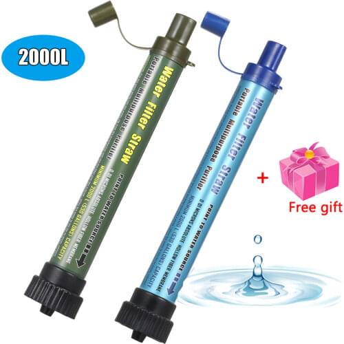 Camping Water Filter Straw Water Purifier Filtration System Bottom Thread Ultrafiltration Film Outdoor Emergency Survival Tool