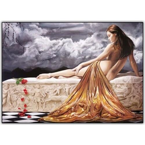 5d Diamond Painting Cross Stitch Kit Nude Woman Body Art Full Drill Square Diamond Paint Picture Mosaic Embroidery Home Decor