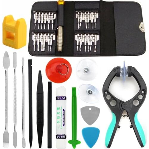 38 in 1 Mobile Phone Screen Opening Pliers Repair Tools Kit Screwdriver Pry Disassemble Tool Set for iPhone Samsung Sony