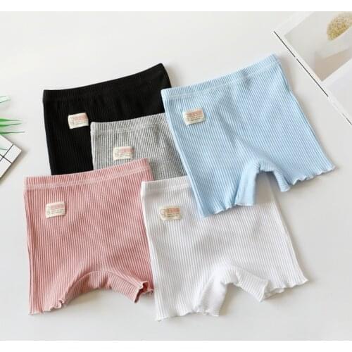 New Girls Shorts Modal Princess Bow Ruffle Children Saft Short Pants Soft Candy Color Boxer Short Leggings Kids Clothing