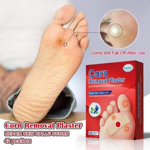 Hot 1 Pcs（42 Sheets）Foot Corn Removal Plasters Thorn Pain Relief Patch Soften Skin Cutin Medical Plasters FRE-Drop