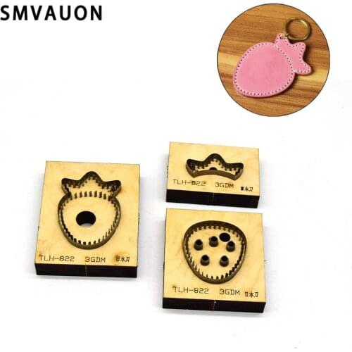 SMVAUON DIY leather phone pendant key pendant bag pendant strawberry pendant suitable for die cutting machine