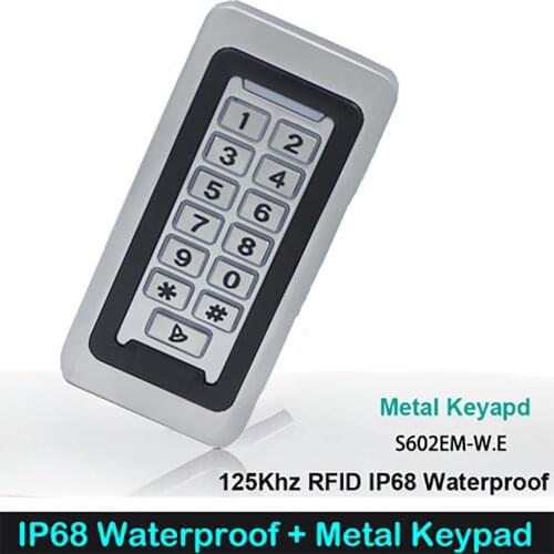 IP68 Waterproof Backlight 125Khz RFID Card Standalone Access Users Reader Outdoor Password System Lock 2000 Keypad Control