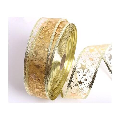 2m*5cm Christmas ribbon musical note pentagram Christmas decoration supplies Christmas decorations for home Christmas ornaments