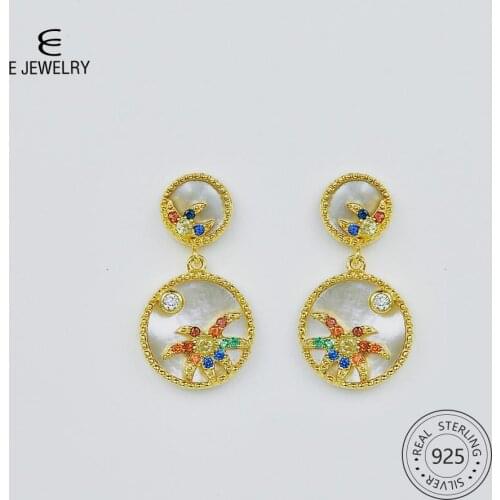 E Jewelry 925 Sterling Silver Fireworks drop Earring Fashion charm girl woman dangle Wedding Earrings Jewelry 2019