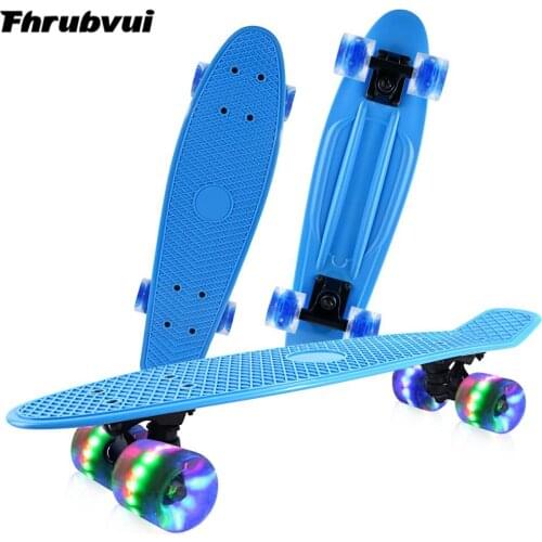 Skateboard Longboard Four Wheel Skate Board Scooter Pulley Wheel Double Snubby Maple Skateboard Alloy Roller Board for Kid Sport