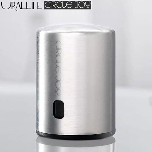 Urallife Circle Joy Stainless Steel Vacuum Wine Stopper Mini Vacuum Memory Efficient Wine Preservation Stopper Tool For Kitchen