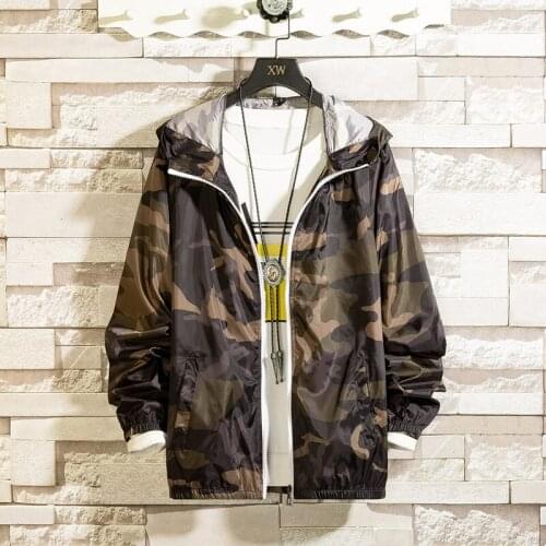Windbreaker Jacket Men Spring Fashion Camouflage Jacket Men/Women Hooded Casual Jackets Male Jacket Coat Men Thin Coat Outwear