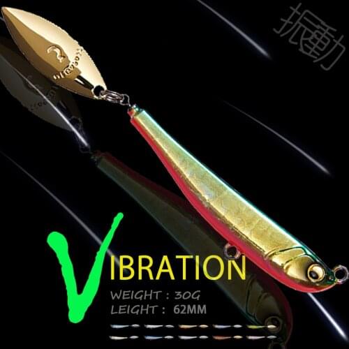 WALK FISH 62MM 30G VIB Vibration Fishing Lure Sinking Metal Spoon Spinner Jigs Baits Artificial Hard Baits Winter Fishing Tackle
