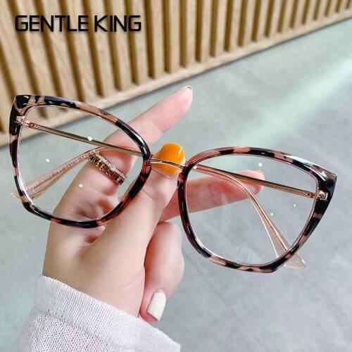 GENTLE KING Metal TR90 Frame Glasses Women Retro Anti Blue Light Glasses Frame Men Round Eyeglasses Monturas De Lentes Mujer