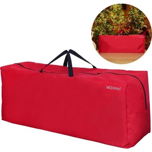 1pcs Holiday Christmas Tree Storage Bag Roomy Zippered Bag For Artificial Christmas Tree With Handles Warehouse Storage Bags