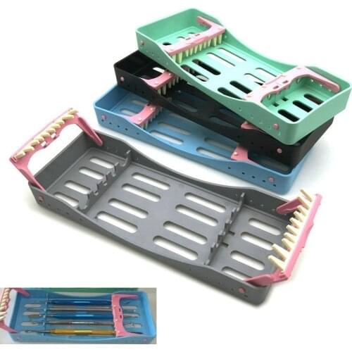 1Pc High Quality Dental Sterilization Box with 5 Holders Tips handles Instrument Autoclavable Dentistry Tools