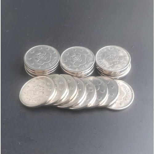 100pcs 24*1.85mm Arcade Game Tokens Stainless Steel Arcade Game Coin Clown Token Coins