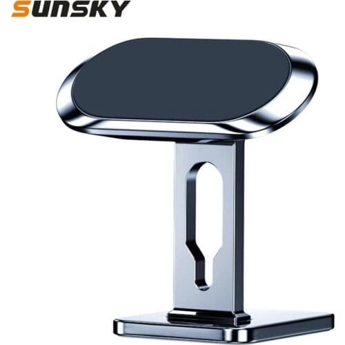 2 PCS Multifunctional Car Phone Holder Magnetic Suction Instrument Panel Navigation Suction Cup Holder, Colour: S17 Silver