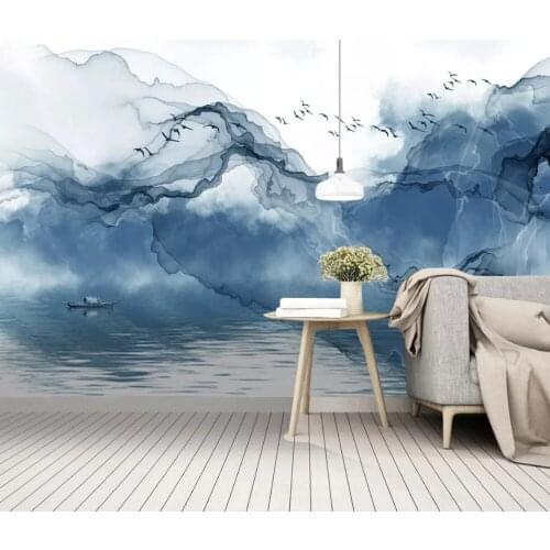 Bacal Custom wallpaper 3D stereo ink Jiangnan landscape painting modern abstract art wall murals living room 3d wallpaper
