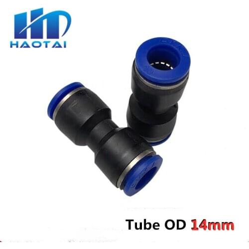 5Pcs 14mm Pipe to 14mm OD Tube Air Coupler Fittings Straight Pneumatic Fitting Push In Quick Connectors PU14