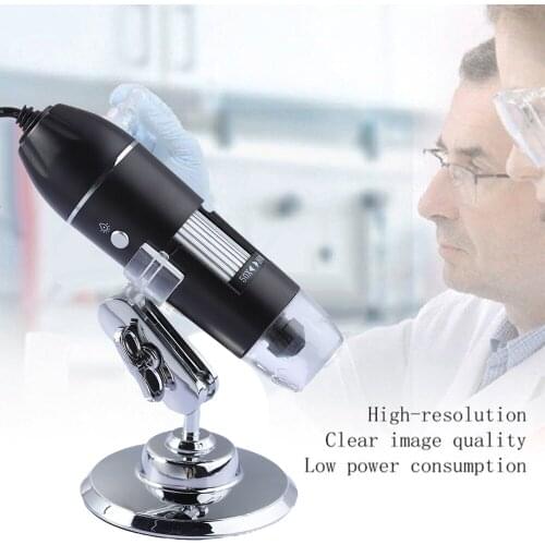 500X-1600X Adjustable 8 LED Digital Microscope Handheld Portable 3 In 1 USB Interface Magnifier Electronic HD Endoscope