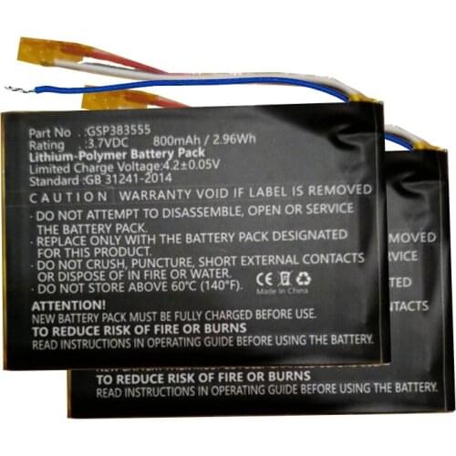 800mAh battery for JBL Clip 2 Clip 2 AN CLIP2BLKAM CS056US P04405201 GSP383555 Speaker Battery