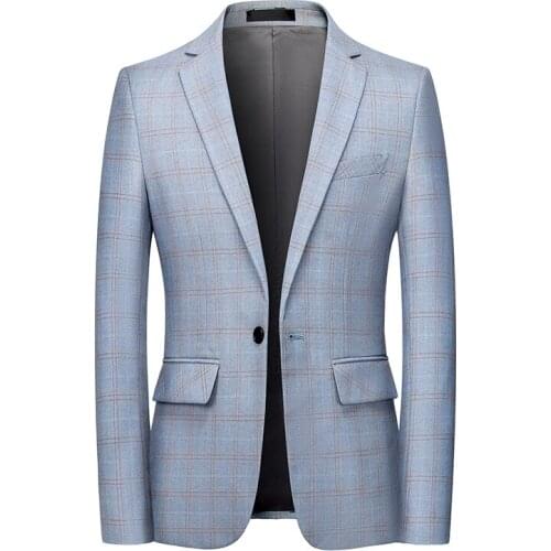 New Brand clothing plaid Business Casual Mens Suit Spring Brand Clothing High Quality Wedding Banquet Blazer Large Size 5XL 6XL
