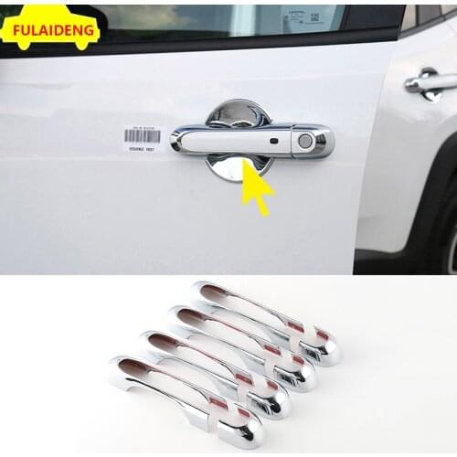 8pcs For Jeep Renegade 2015-2020 ABS Chrome Outside Side Door Handle Covers Trim Car Styling Accessories