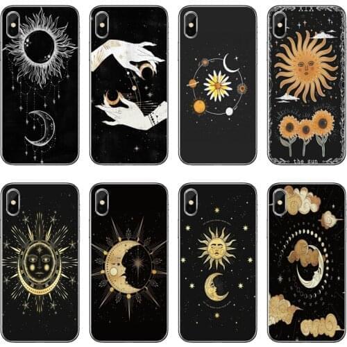 Art sun moon Flower Accessories Phone Case For Samsung Galaxy A71 A70 A60 A51 A50 A41 A40 A31 A30 A20E A21S A12 A10 A7 A5 A3