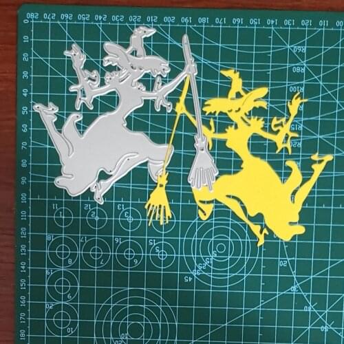 Halloween Style Skull Wizard Candle Metal Cutting Dies Stencil Scrapbooking DIY Album Stamp Paper Card Embossing Decor Craft