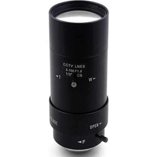 Manual iris focusing lens 5-100mm telephoto lens CCTV lens surveillance lens