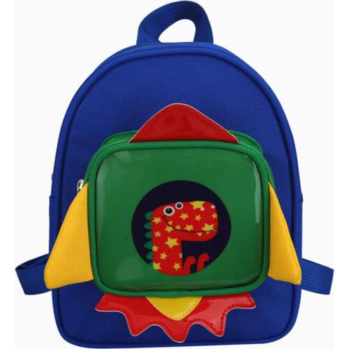 Cute Children School Backpacks Canvas Kids Bags Girls Boys School Bags Animal Dinosaur Toddler Kindergarten School Backpacks