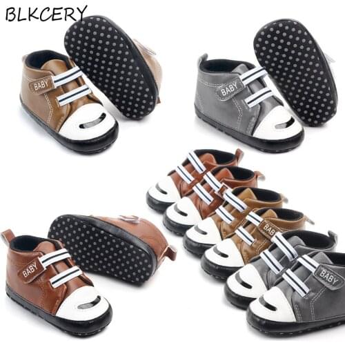 New Fashion Infant Baby Boy Shoes Anti-skid Soft Sole Sneakers Newborn Footwear Toddler Crib Shoes Moccasins for 1 Year Old Gift