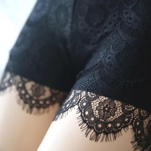 New Style Summer Women Ladides Solid Color Breathable Lace Safety Short Pants FS0374