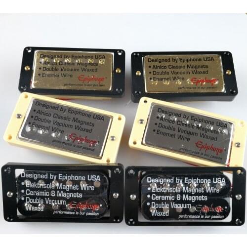 1 Set Original Genuine Epi LP Standard SG Electric Guitar Alnico Bar Humbucker Pickups Nickel Silver Gold Black MADE IN KOREA