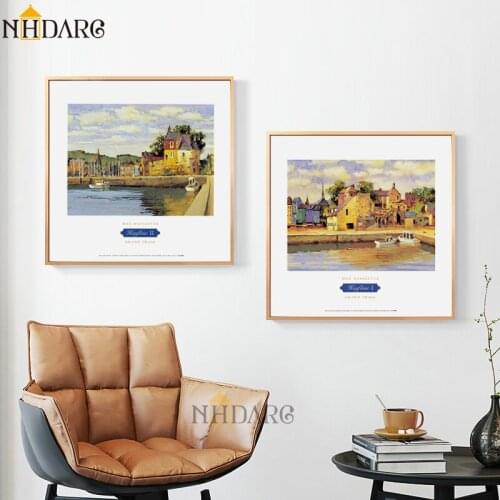 NHDARC Canvas Printings Poster and Painting Art Oil Painting Landscape Style Square Home Decoration Wall Picture Room Art 00792