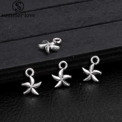 20Pcs Sea Star Charms Antique Silver Color Mini Starfish Charm for Jewelry Making Necklace Bracelet DIY Jewelry Findings