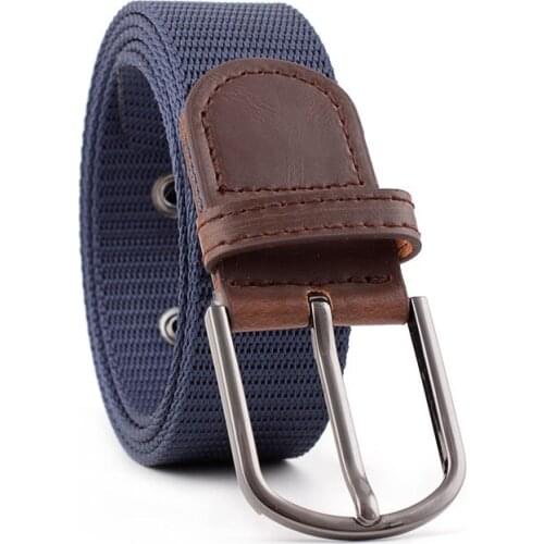 ZLD men&women elastic belt Pin buckle Weave Stretch Canvas belt luxury jeans belts for men waistband Unisex belt tide