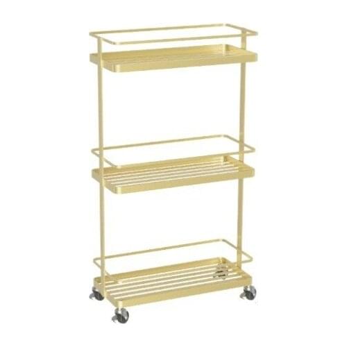 Nordic Tieyi Rack Bathroom Trolley Movable Wheel Receiving Rack Bathroom Cosmetics Receiving Car