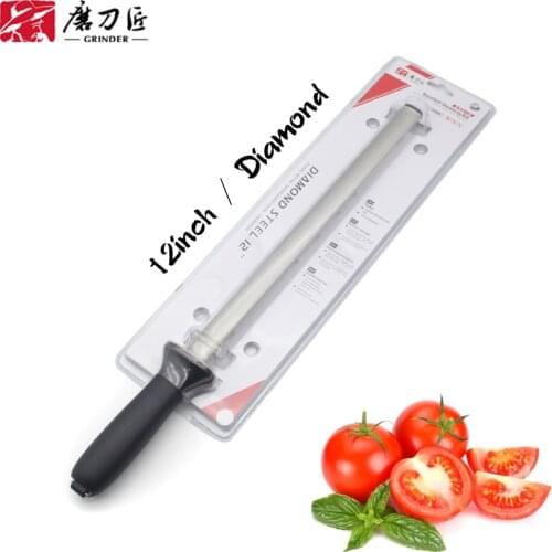TAIDEA 8/10/12inch sharpening rod kitchen Diamond sharpening steel fast Grinder knife Professional sharpener sharpening system