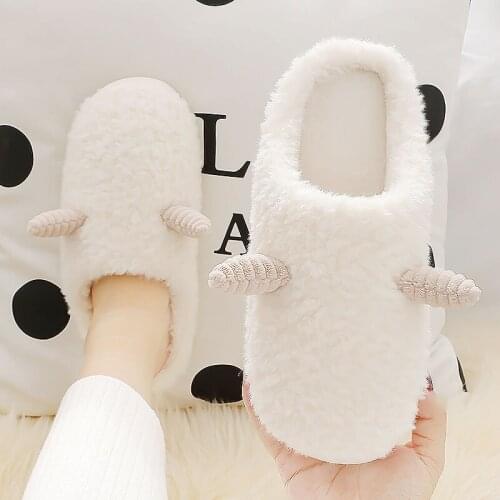 Shoes Slipper Fashion Winter Women Cotton Plush Warm Slipers Solid Color Unisex Home Floor Soft Slippers Shoes Women Shoes444