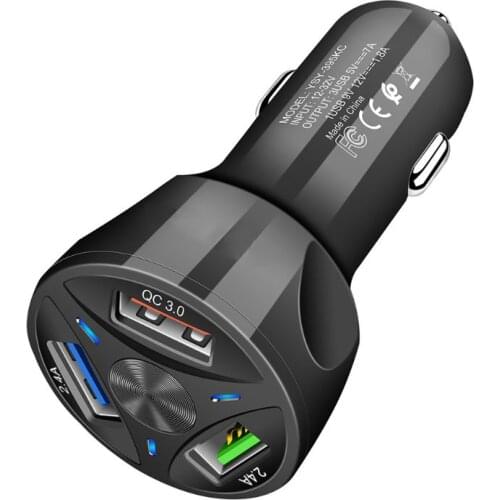 12V Car Cigarette Lighter Charger Auto USB QC 3.0 Quick Charge 3 USB Splitter Universal for Mobile Phone Accessories