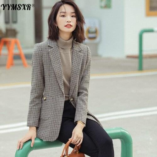 Large Size Suit Womens 2021 New Autumn and Winter Slim Long-sleeved Ladies Elegant Jacket High-quality Office Jacket Female