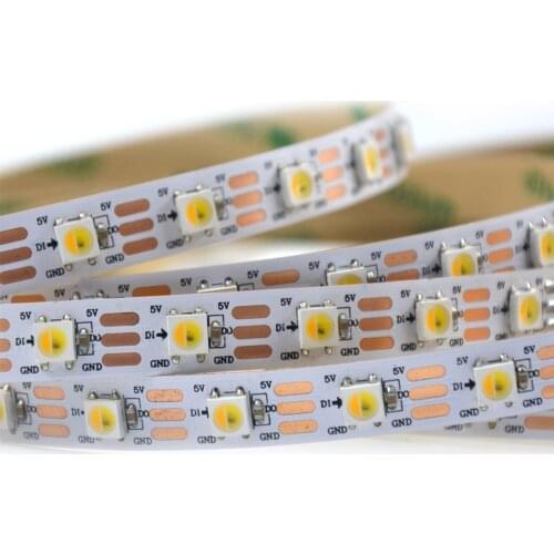 1m/4m/5m SK6812 WWA (warm white+cool white+amber color)LED Pixel Strip,30/60/144 leds/pixles/m;IP30/IP65/IP67 DC5V