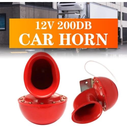 12V Red Car and Motorcycle Modified Super Loud Cow Called Electric Horn