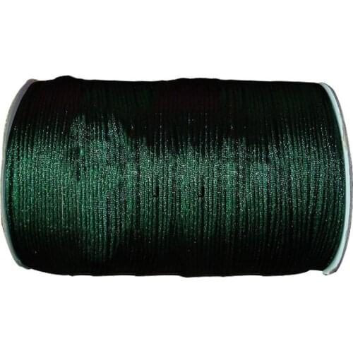 2mm Jungle Green Nylon Cord Jewelry Findings Accessories Rattail Satin Macrame Rope Bracelet Beading Cords 350m/roll